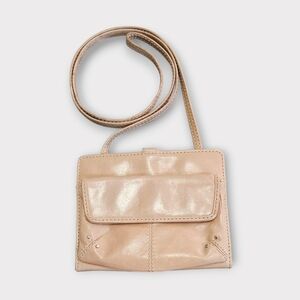 Hobo Gale Sand Beige Leather Wallet Crossbody Bag
